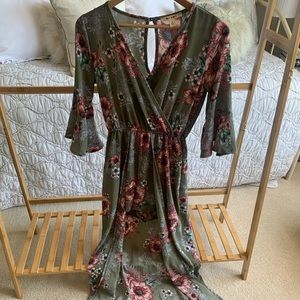 Floral high to low romper/dress (built in shorts)
